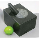 Rectangular Black Mortar And Pestle 160mm