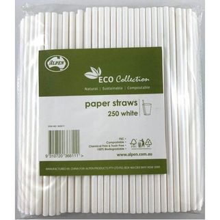 Picture of Paper Straws White 205mm