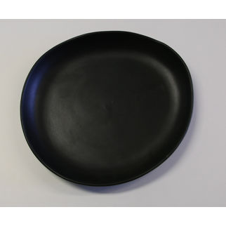 Picture of Santo Alessi Organics Risotto Plate Satin Black 280 x 250mm