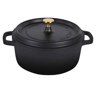 Picture of AluChef Casserole Round Matt Black / Gold 240D * 102H 4.26L