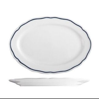 Picture of Charleston Blue Band Oval Plate 270mm