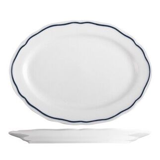 Picture of Charleston Blue Band Oval Plate 320mm