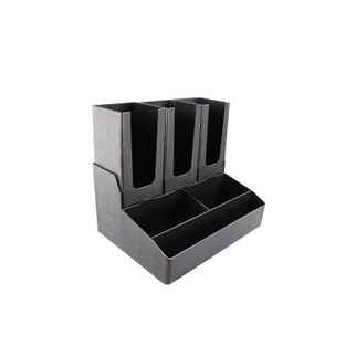 Picture of Chef Inox 6 Compartment Cup & Condiment Organiser Black