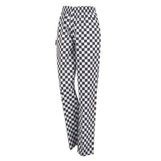 Picture of Chefs Drawstring Pants Black And White Check Printed Cotton 2X Large