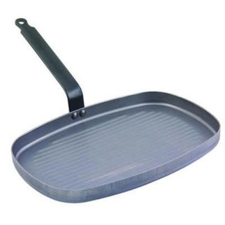 Picture of Heavy Gauge Steel Long Handle Grill Pan 380mm