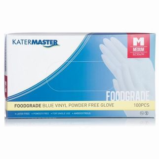 Picture of Katermaster Blue Powder Free Vinyl Glove Pack 100 Extra Large