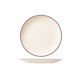 Picture of Modest Maroon Round Coupe Plate 190mm