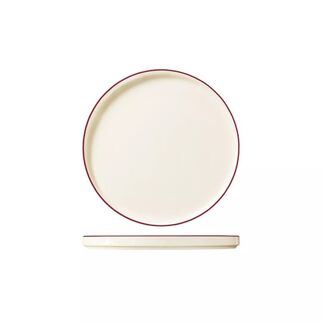 Picture of Modest Maroon Round Walled Plate 165mm