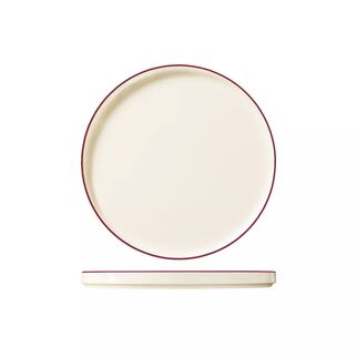 Picture of Modest Maroon Round Walled Plate 210mm