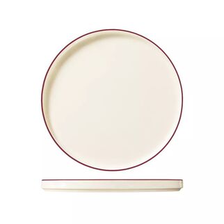 Picture of Modest Maroon Round Walled Plate 255mm