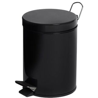 Picture of Round Black Powder Coated Pedal Bin 5L