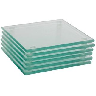 Picture of Square Glass Coasters Clear 10*10cm (pack 6)
