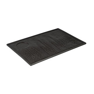 Picture of Luzerne Tate Rectangular Plate with Well Charcoal