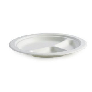 Picture of Biopak Three Compartment Round Plate 9 Inch (ctn 500)