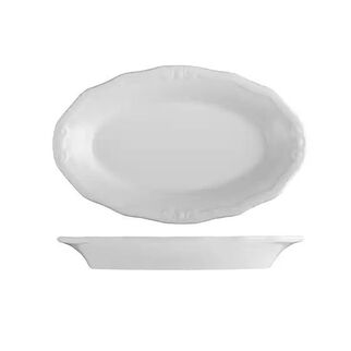 Picture of Tiffany Oval Scalloped Plate 210*135mm