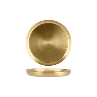 Picture of Zanzi Round Serving Tray Satin Brass 265x30mm