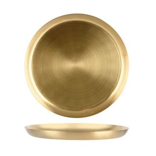 Picture of Zanzi Round Serving Tray Satin Brass 365x30mm